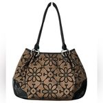 Brighton Valencia Purse Shoulder Bag Satchel Metallic Bronze Black Photo 1