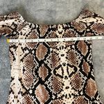 Pretty Little Thing Adhria White Snake Print Bardot Thong Bodysuit Photo 4