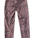 Beach Riot Sport Legging Pink Leopard Print High Waist Size Large Active Workout Photo 1