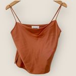 Nanushka | Johar Satin Cowl Neck Camisole | Size S Orange Photo 2