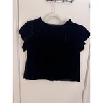 Free People Womens  Terese Velvet Puff Sleeve Top Size S Photo 2