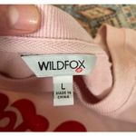 Wildfox  Coffee & Sunshine Pink Sweatshirt Pullover Women's Size L Photo 5