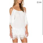 PilyQ  Barcelona Serena Lily White Lace Off The Shoulder Swimsuit Cover Up Large Photo 1