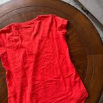 Eileen Fisher Red Fitted Cap Sleeve T-Shirt Photo 7