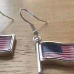 Handmade American Flag Earrings Patriotic Labor Day  July 4th Veterans Memorial P… Photo 9