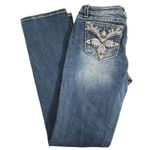 Miss Me  Jeans Women Sz 30 Chloe Slim Boot Embellished Pocket‎ Med Wash Denim EUC Photo 7