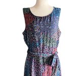 MSK Sleeveless Belted Asymmetrical Hem Dress Blue Size 12 Photo 6