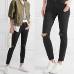 Mother Jeans The Looker Ankle Fray Guilty as Sin Black Color Size 27 Photo 1