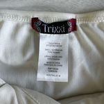 Vintage Y2K Trixxi White Chiffon Rhinestone Halter Tie Asymmetrical Dress Medium Photo 9