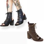 Free People Brown Open Toe Leather Booties City of Lights Size EU 40 NEW w/o Box Photo 4