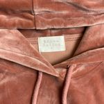 BLUSH PINK VELVET BASIC PULLOVER HOODIE Size M Photo 1