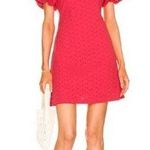 Free People Apricot Rose Eyelet Mini Dress in Strawberry Spritz, Size S NWT $138 Photo 0