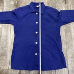 Koret Vintage Women's Royal Blue Long Sleeve Button Up Shirt Size 12 Pockets Photo 2
