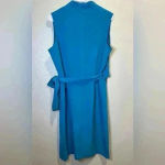 Valerie Dresses Vintage Y2K 100% Pure‎ Silk Side Tie Stylish Midi Dress Size 14 Blue Photo 1