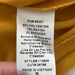 NWT PerSeption Concept mustard yellow bell sleeves front tie blouse, size S boho Orange Photo 4