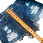 Aeropostale AERO  Cheeky Skimpy Short Shorts Blue Jeans Distressed Sz 4 HIGH RISE Photo 4