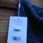 Mac Duggal  20528 Womens Blue One Shoulder Cape Sleeve Embellished Gown Photo 15