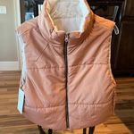 Vine & Valley Puffer Vest Reversible Beige Tan Womens XL New Photo 1