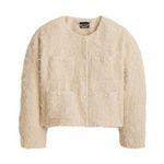 J.Crew NWT Collection Lady Jacket in Oat Latte Brushed Wool Blend 14 $348 Photo 0