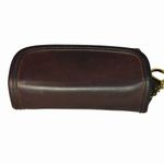 Coach Brown Leather Coin Purse Wallet Gold Keychain Attachment Snap Closure Photo 4
