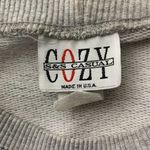 Vintage 80s Cropped Short Sleeve Sweatshirt L Grey Crewneck Drawstring Stars Size L Photo 7