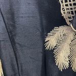 Isda & Co. Embroidered 100% Silk Short Blazer Jacket Navy Blue size medium Photo 5