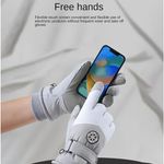 Winter Insulated Skiing Touchscreen Windproof Gray Ski Gloves OS Fleece Lined Photo 6