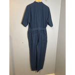 Everlane  Women's The Fatigue Short Sleeve Jumpsuit Organic Cotton Blue Size 16 Photo 7