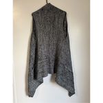 Boutique Lumiere Womens Black Oversized Open Front Draped Sweater Vest sz L Minimalist Photo 2