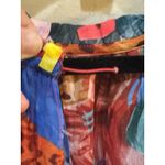 Farm Rio Animal Collage Maxi Dress Red Long Sleeves Tiered Beaded Tassels Photo 7