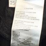 L'Agence Women Margot High Rise Skinny Jeans Silver Glitter Coated Black Size 25 Photo 6