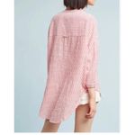 Holding Horses Anthropologie Holding Horse Oversize Button Down Blouse Red White Stripes M/L Photo 1