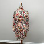 J.Crew Robe Winter Garden Floral Botanical Eco Easy Luxe Pockets Red Pink Yellow Photo 7