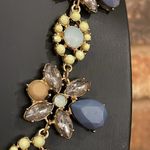 Ny Collection  lavender blue yellow and beige flower gold tone statement necklace Photo 2
