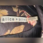 Alice + Olivia Cody Crop Floral-Print Leather Moto Jacket size M Photo 5