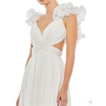 Anthropologie Mac Duggal 67911 Womens  Ruffled Tiered Cut Out Chiffon Gown Dress Photo 5