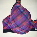 Auden and Parade Plaid Bra & Black Gemstone Corset L Multicolor Red Size L Photo 3