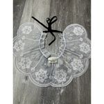 Lulla Collection Scallop Trim Pearl Bead Rhinestone Embellished Collar White Photo 4