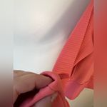 Nike  Hoodie Women’s Pink Coral Striped Pullover Sweatshirt Ribbed Dri Fit Size S Photo 4