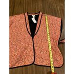 J.Jill  Belted Quilted Ruana Sunset Paisley Front Tie Vest Jacket S-L one size Photo 5