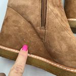 Veronica Beard Women 9.5 Arlo Suede Leather Wedge Boots Hazelwood Tan Brown NWOT Photo 2
