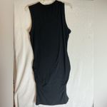 James Perse  Black Ruched Sheath Midi Dress Photo 3