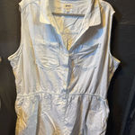 Pact Women’s  Sky Blue Collared Romper Size XXL Photo 0