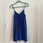 EXPRESS  Royal Blue Beaded Chiffon Mini Dress – Size S/P Photo 3