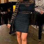 Lush Clothing LUSH Forest Green Lace Long Sleeve Bodycon Dress Photo 3