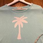 Habitat Escape Clothes turquoise knit palm tree sweater M Photo 7