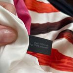 Y2K girlie vtg strapless silk babydoll dress warm citrus colored stripes Size 0 Photo 5