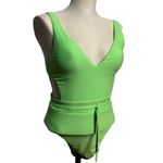 Red Carter  Cutout Side One Piece Lime Green
Neon Swimsuit Size Small NWOT Photo 3
