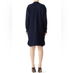 Vince Cady Shirt Dress Size Small in Black Leather Cuffs Photo 5