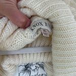 Knox Rose cable knit lace trim fold over sweater Photo 4